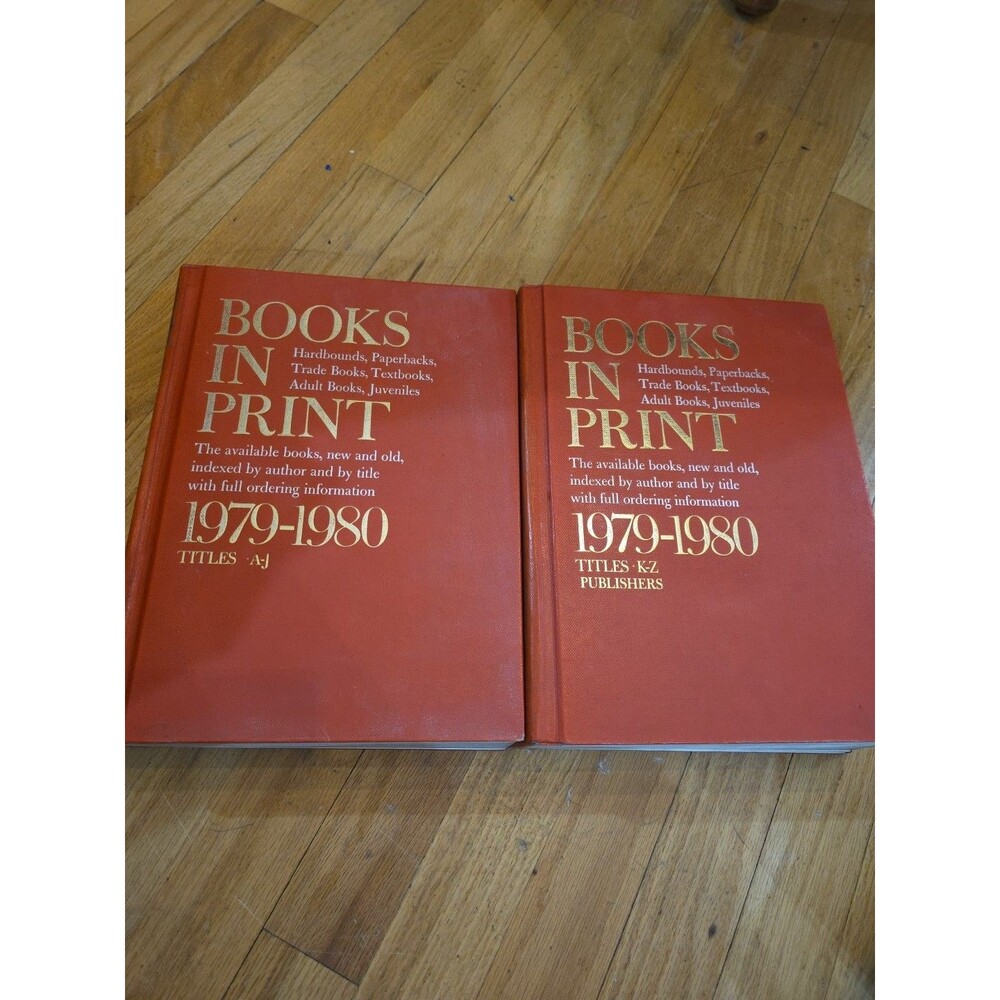 1979-1980 Books in Print Authors & Titles Complete 2-Volume Hardcover Set